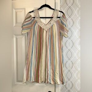 As U Wish Multicolor Lace-Trim Dress